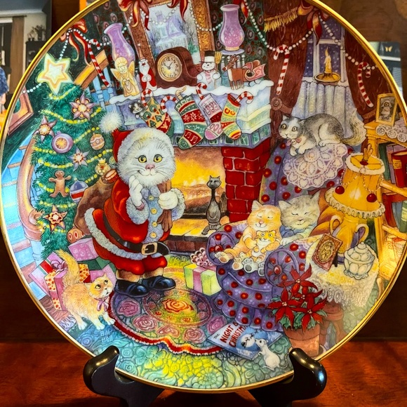 Holiday Cats Plate Collection by Franklin Mint, Limited Edition - Picture 1 of 11